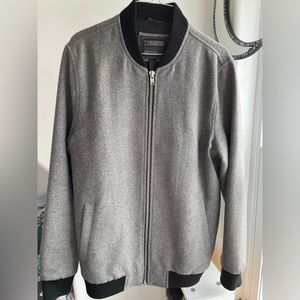 Lightly worn heather grey bomber jacket